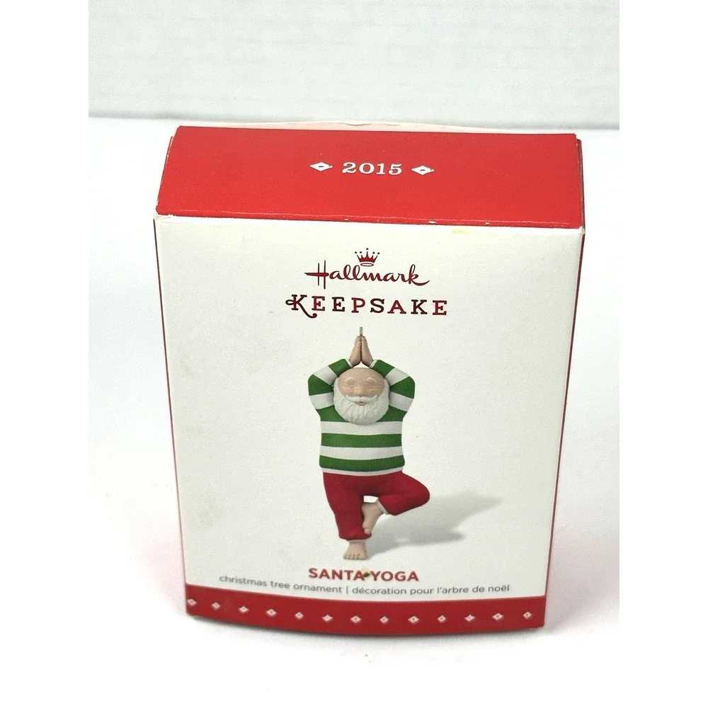Hallmark Keepsake Santa Yoga Ornament 2015 Christmas Tree Artist Crafted